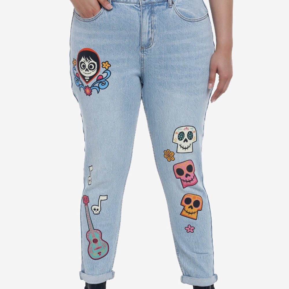 Disney Coco Pixar Mom‎ Jeans Plus Size Hot Topic